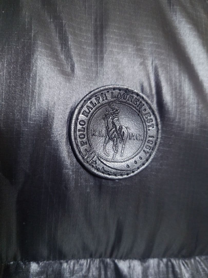 POLO ラルフローレン　メンズ　ブラック　ダウンベスト　XL　ヴィンテージ