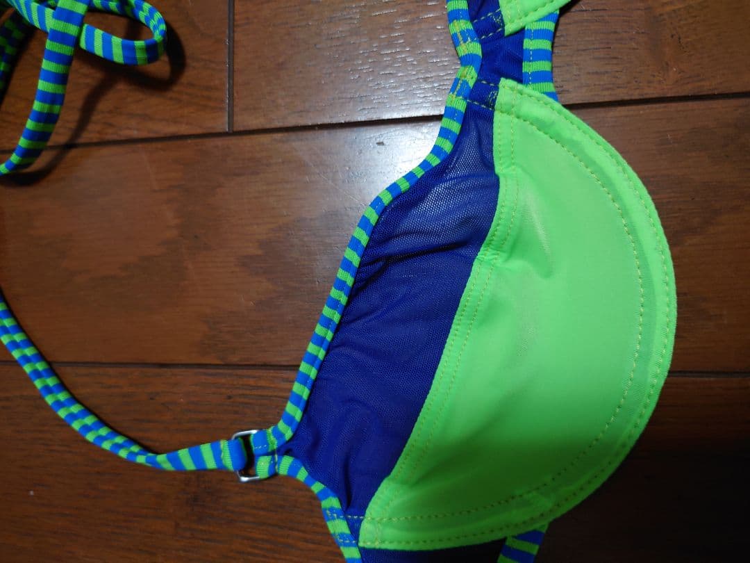 WickedWeasel microminimusライム/ブルーメッシュビキニ
