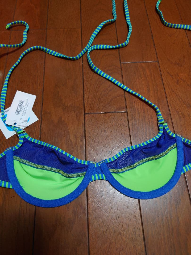 WickedWeasel microminimusライム/ブルーメッシュビキニ