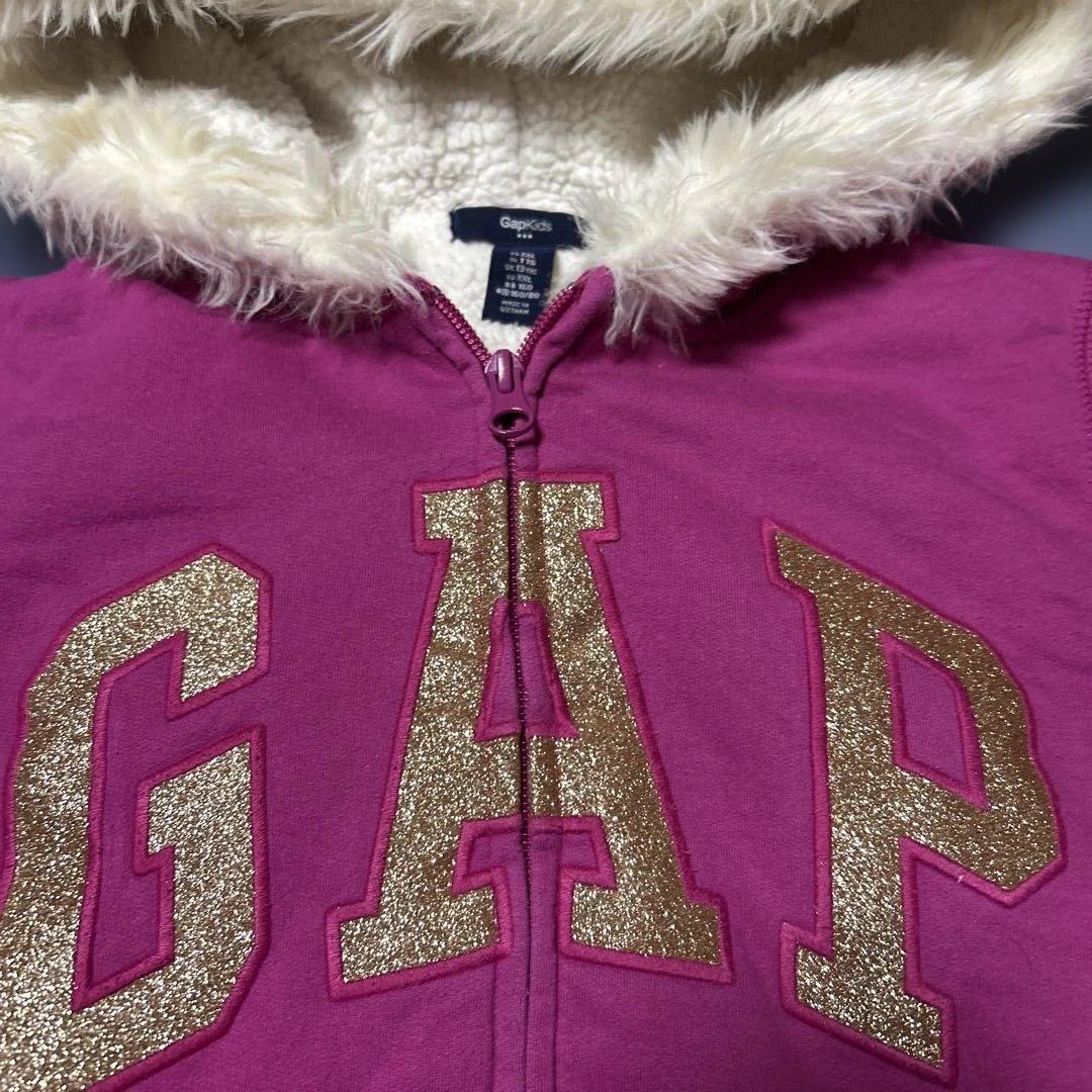 00s old GAP ファー ジップパーカー 平成ギャル y2k グリッター