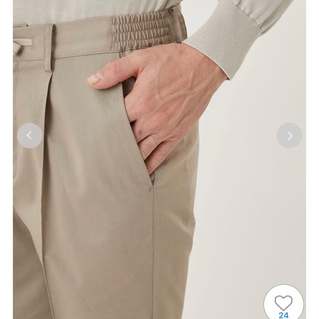 新品未使用アウールMALPENSA PLEATSベージュパンツLサイズ