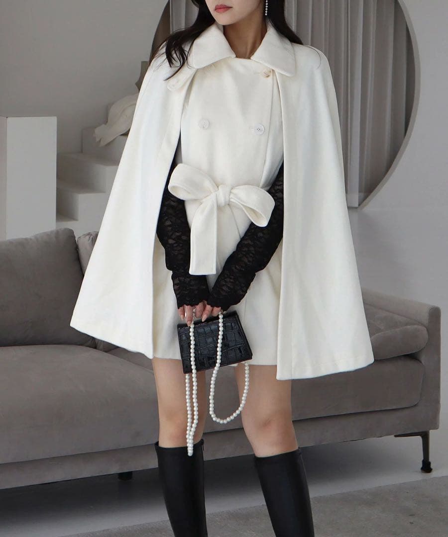  PARTY ♡ ロイヤルパーティー ケープコート オフホワイト