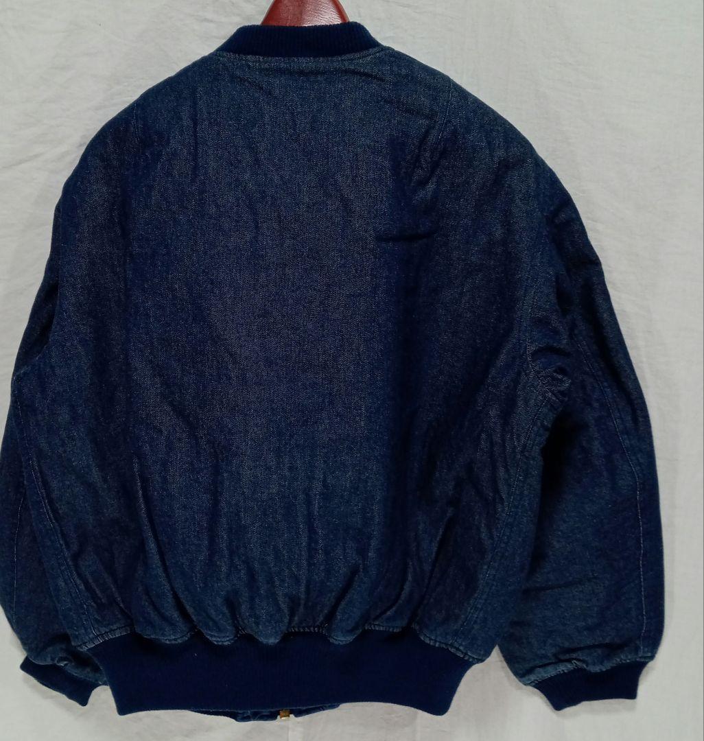 茉*華様 ワンダフルワールド デニムブルゾン キルティング リブ たんぽぽ刺繍