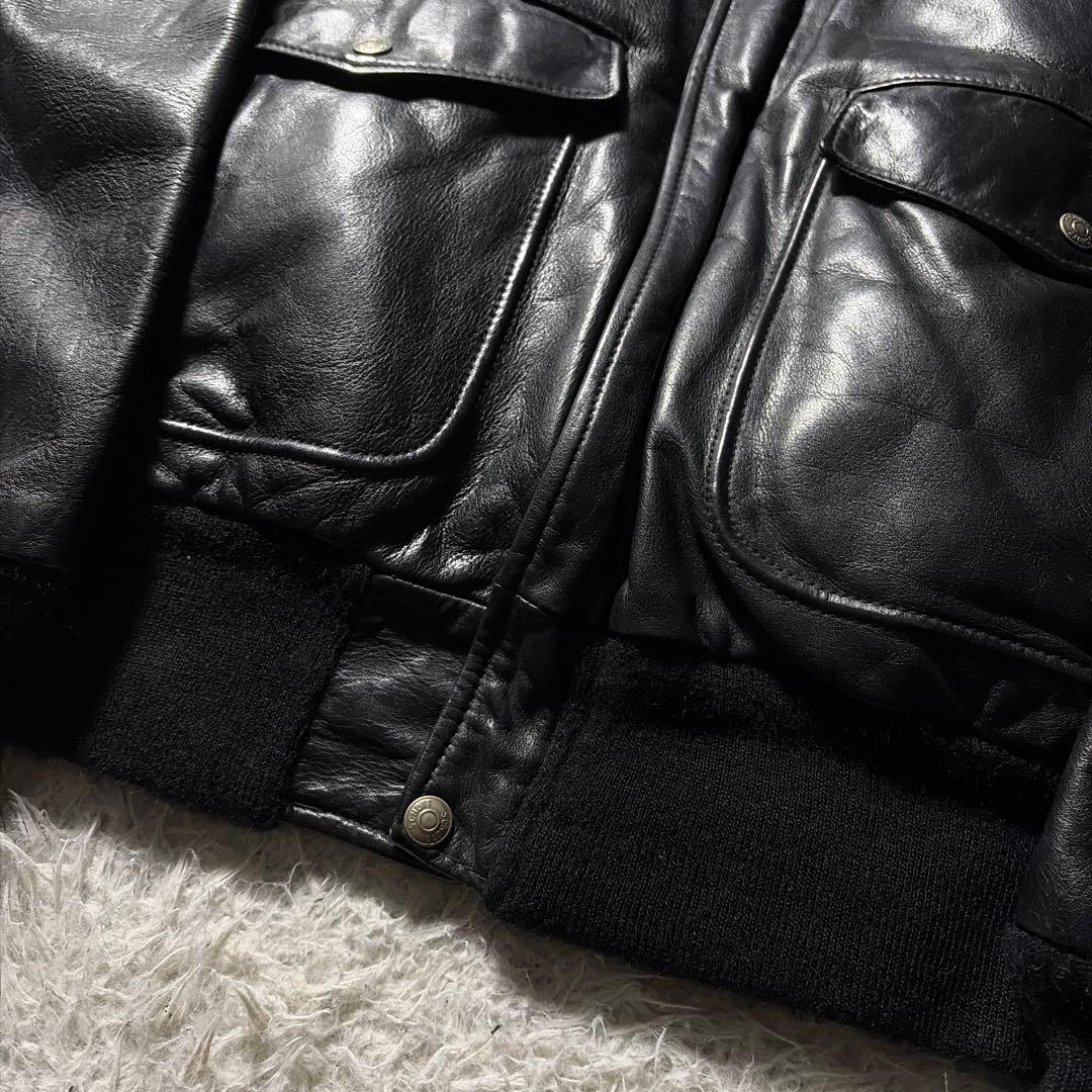 【米国製】schott フライトジャケット　 G-1 184SM ブラック　38