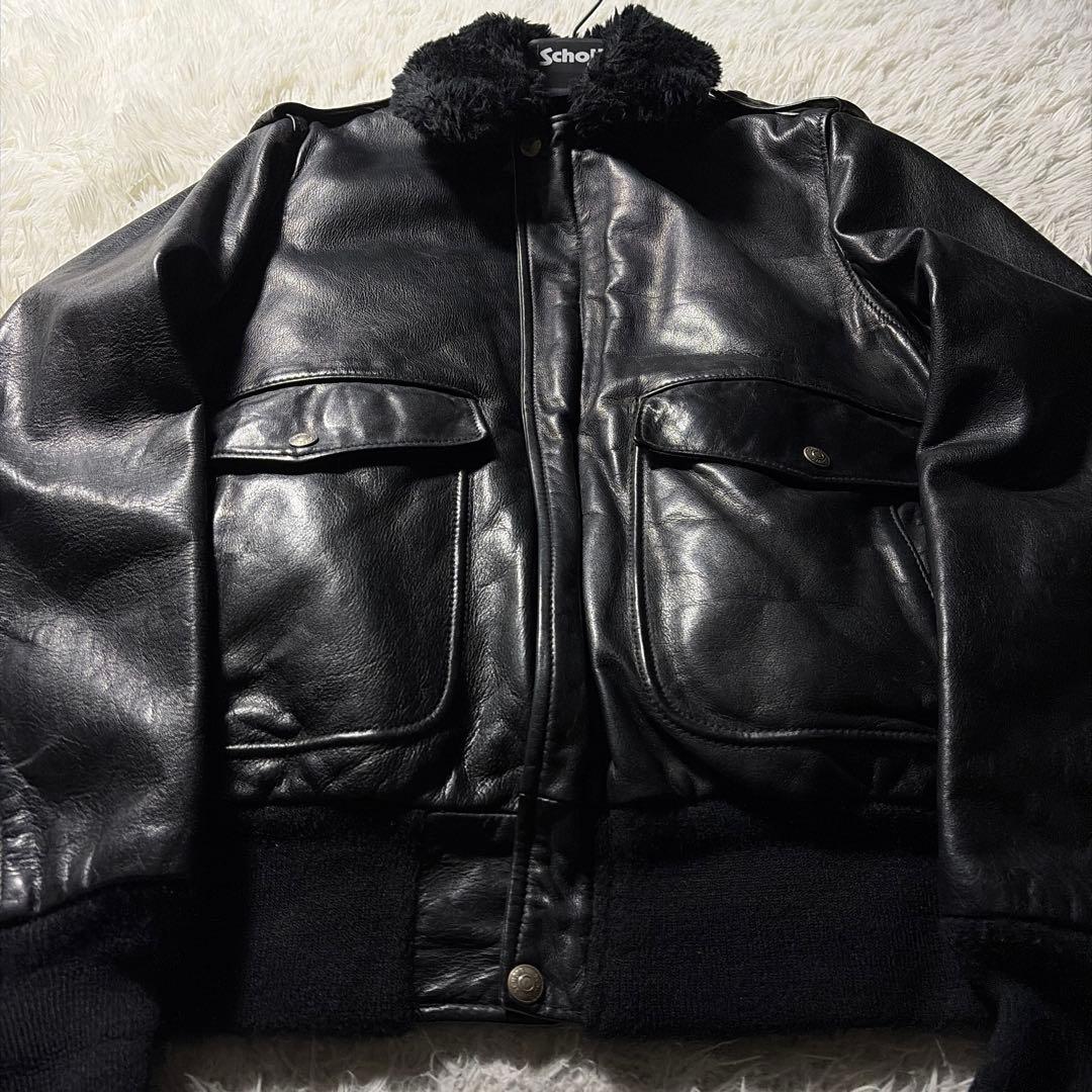 【米国製】schott フライトジャケット　 G-1 184SM ブラック　38