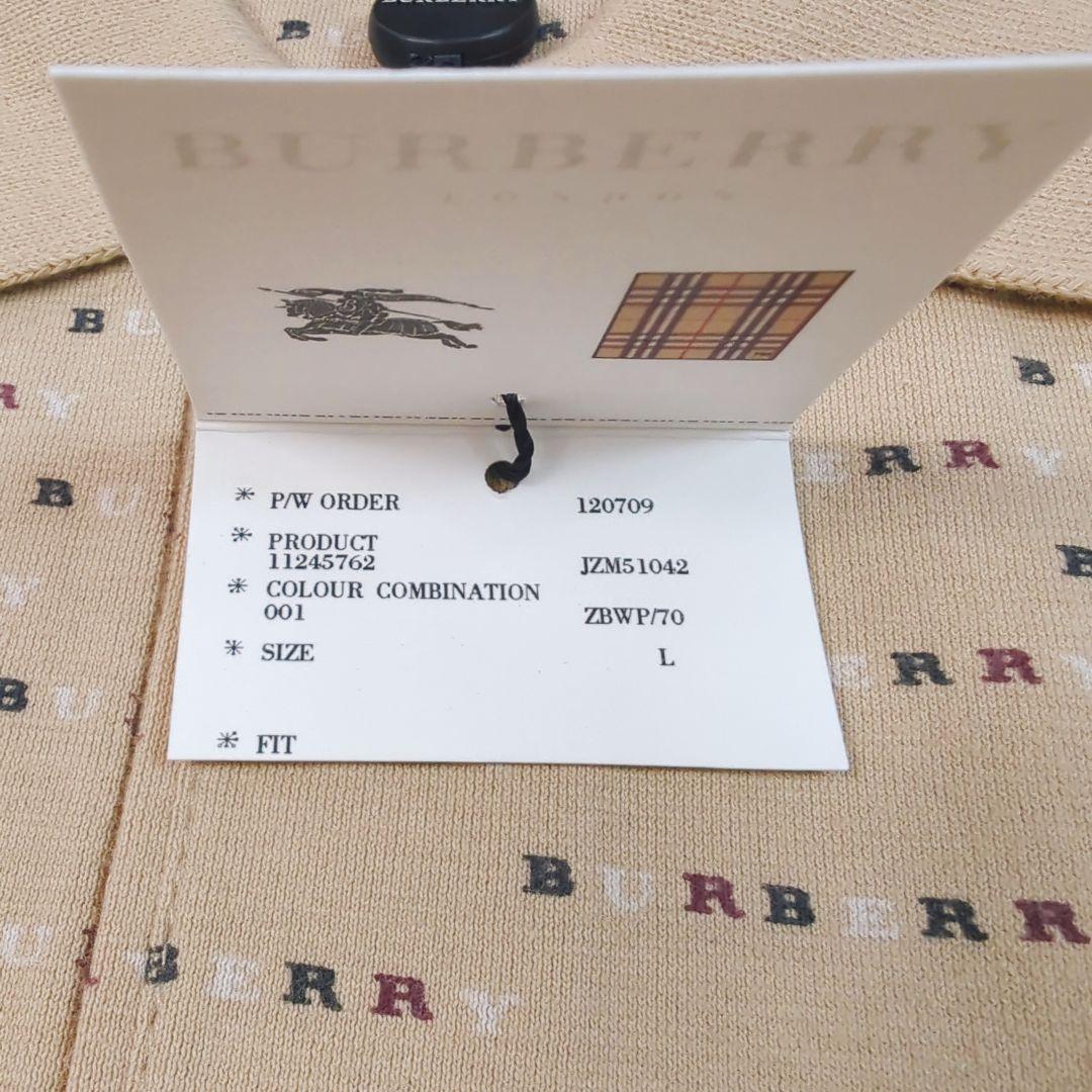 新品 タグ付き バーバリーロンドン 総柄 ポロシャツ コットン100%　L