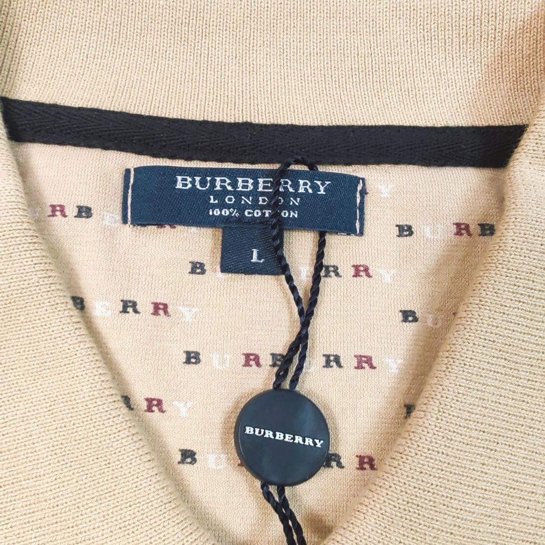 新品 タグ付き バーバリーロンドン 総柄 ポロシャツ コットン100%　L