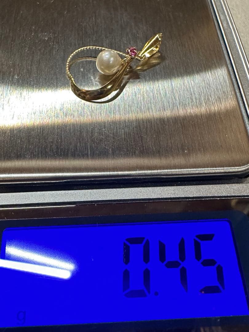 直*子様 K18あこや真珠 ルビー ペンダントトップ