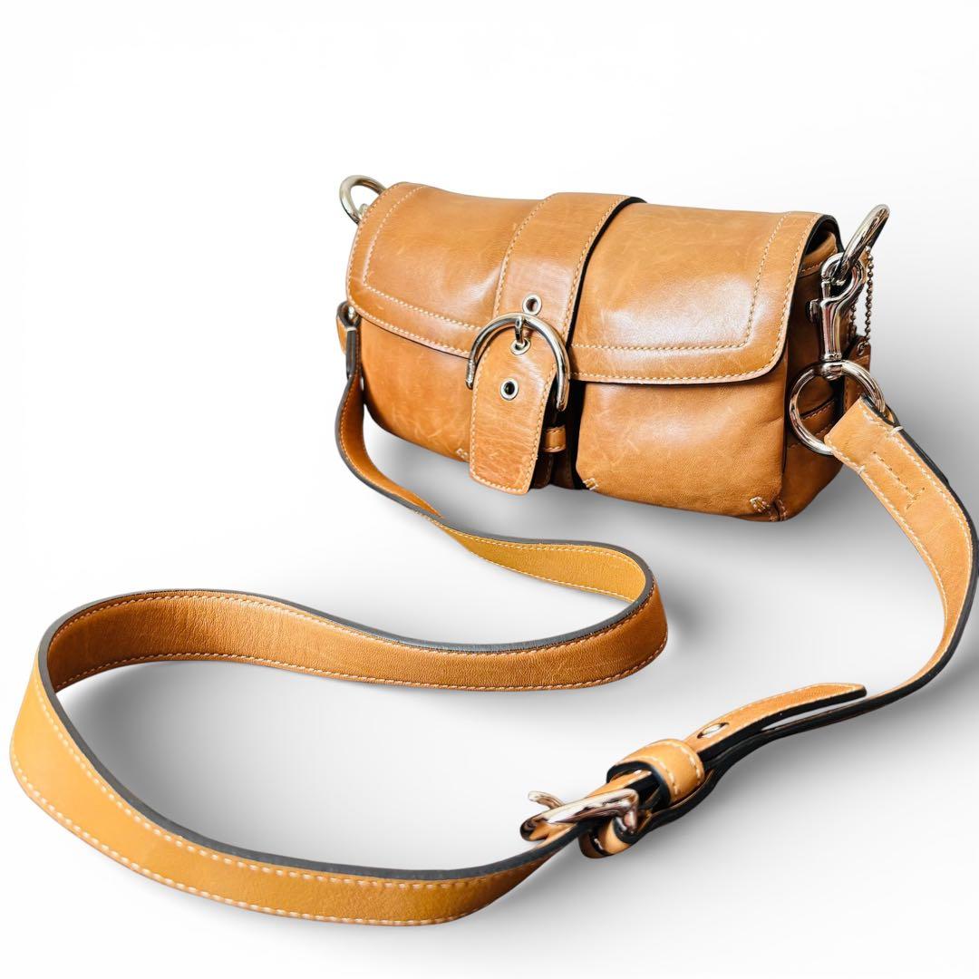 希少 COACH Soho Leather Bag 3683 Y2K brown