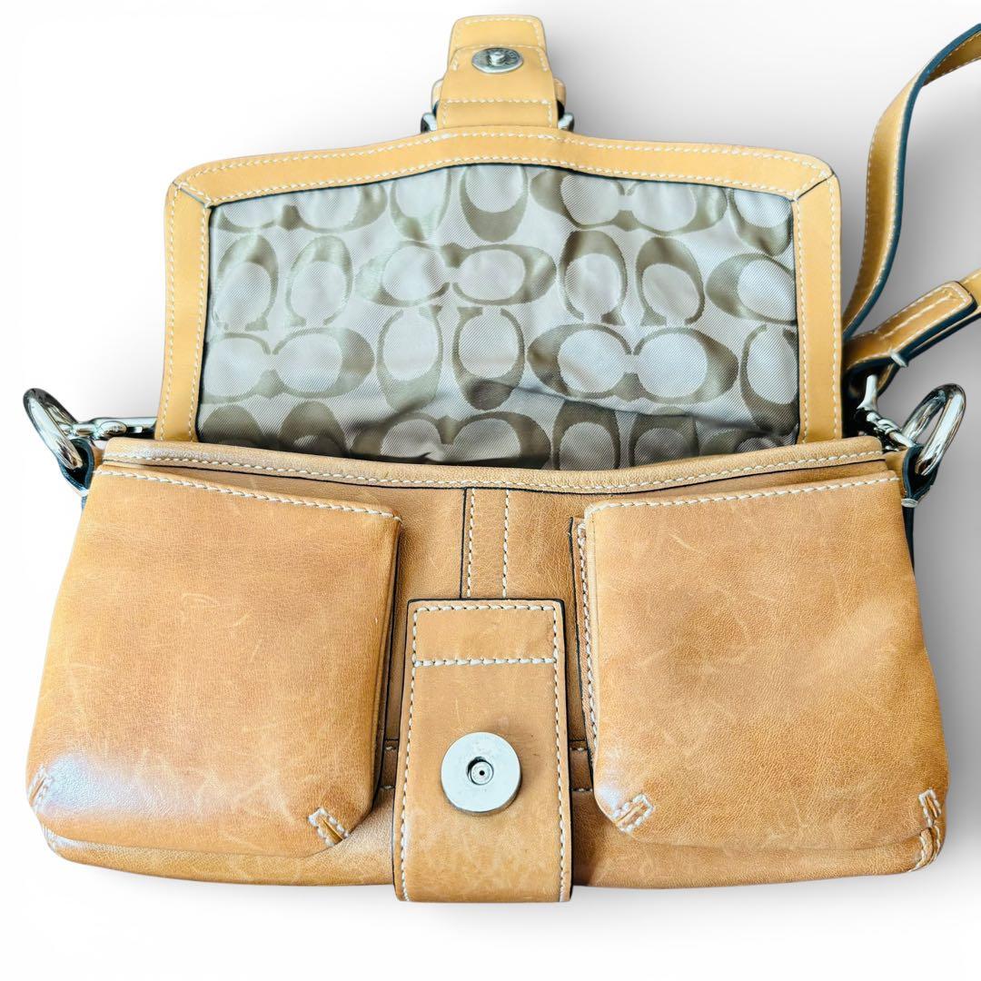 希少 COACH Soho Leather Bag 3683 Y2K brown