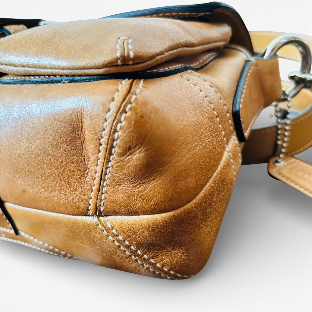希少 COACH Soho Leather Bag 3683 Y2K brown