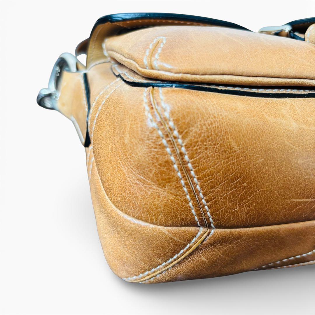 希少 COACH Soho Leather Bag 3683 Y2K brown