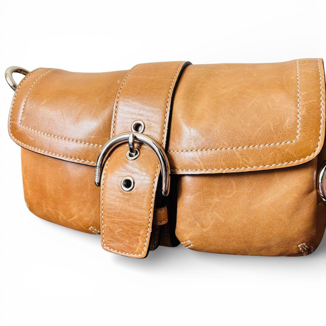 希少 COACH Soho Leather Bag 3683 Y2K brown