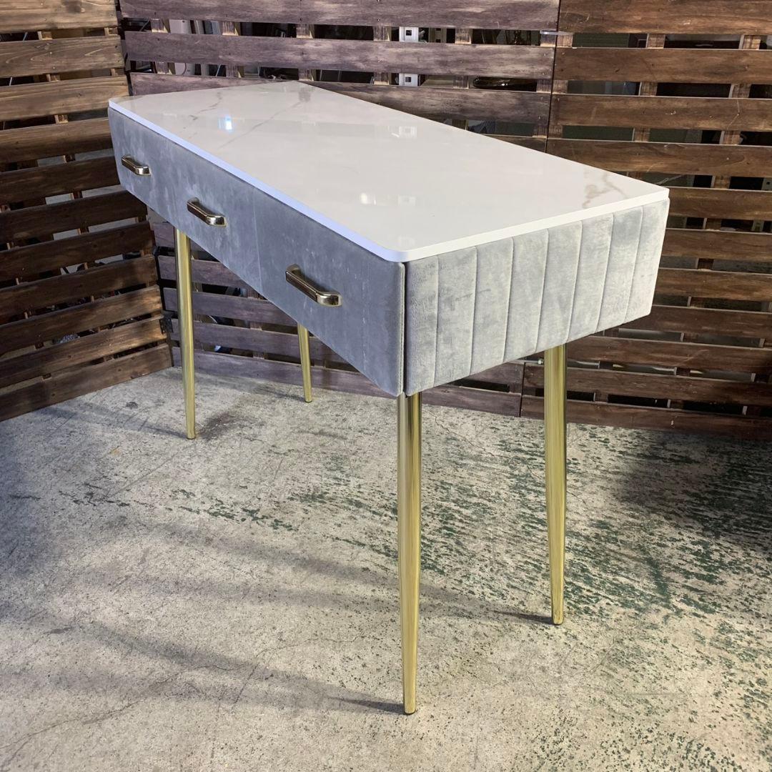 K828 大理石調 LEDミラー ドレッサー4点セット