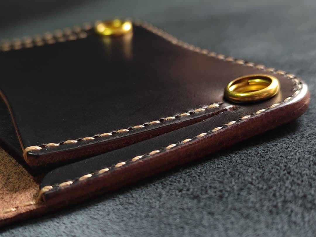 HORWEENクロムエクセル ショートトラッカーウォレット　ブラック　⑮