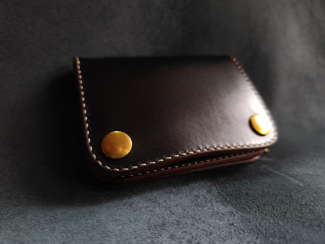 HORWEENクロムエクセル ショートトラッカーウォレット　ブラック　⑮