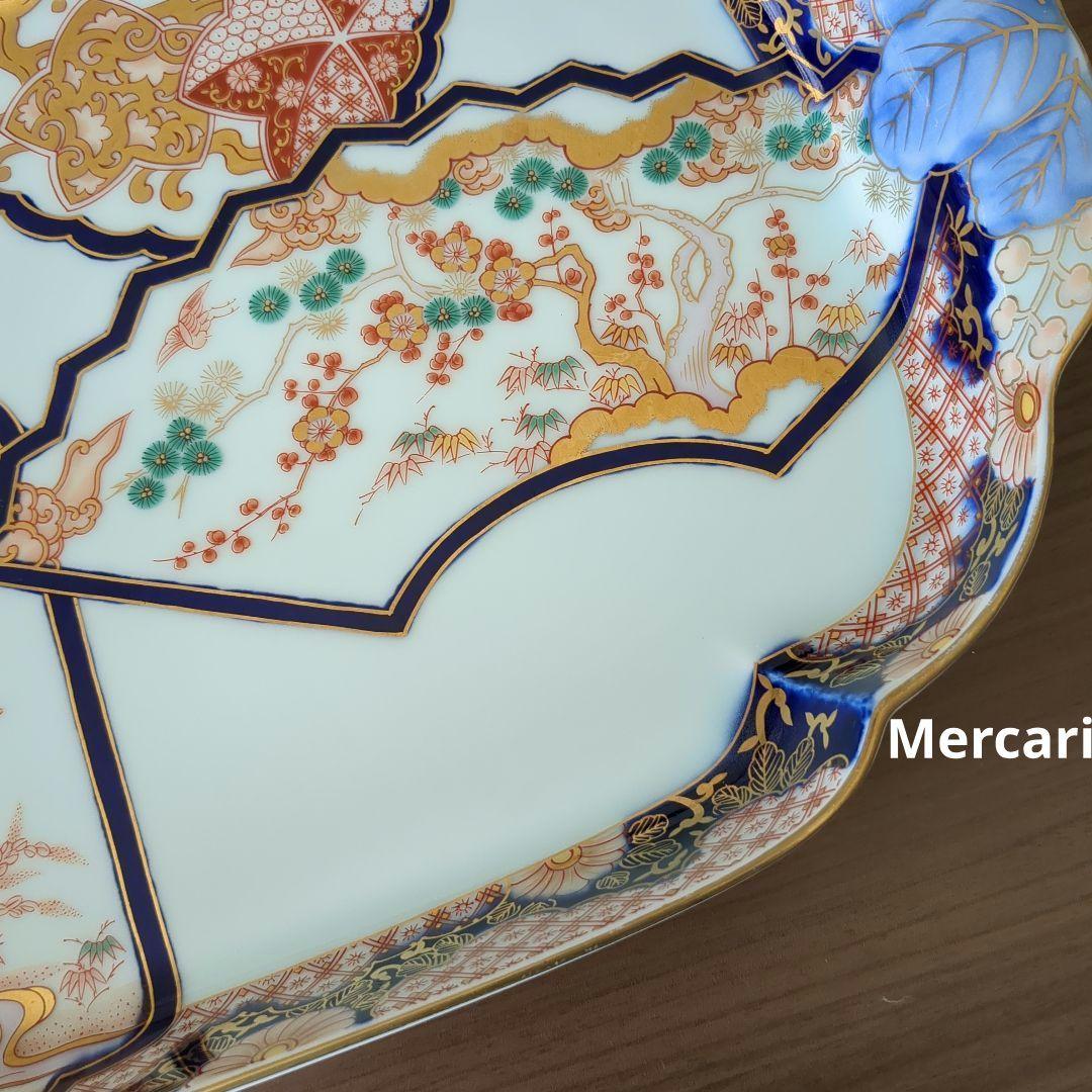週末値下げ　有田焼賞美堂其泉窯 松竹梅鶴絵　大皿