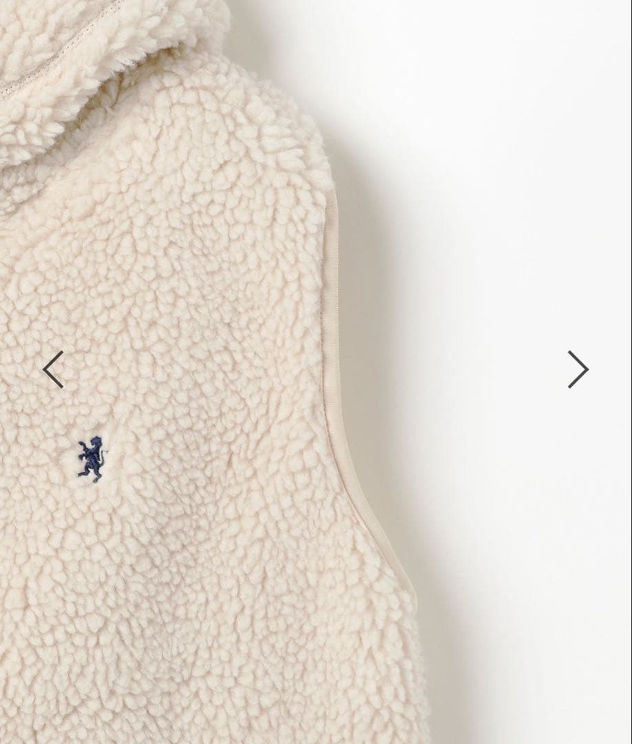 【美品】GYMPHLEX ジムフレックス　アイボリーボアベスト