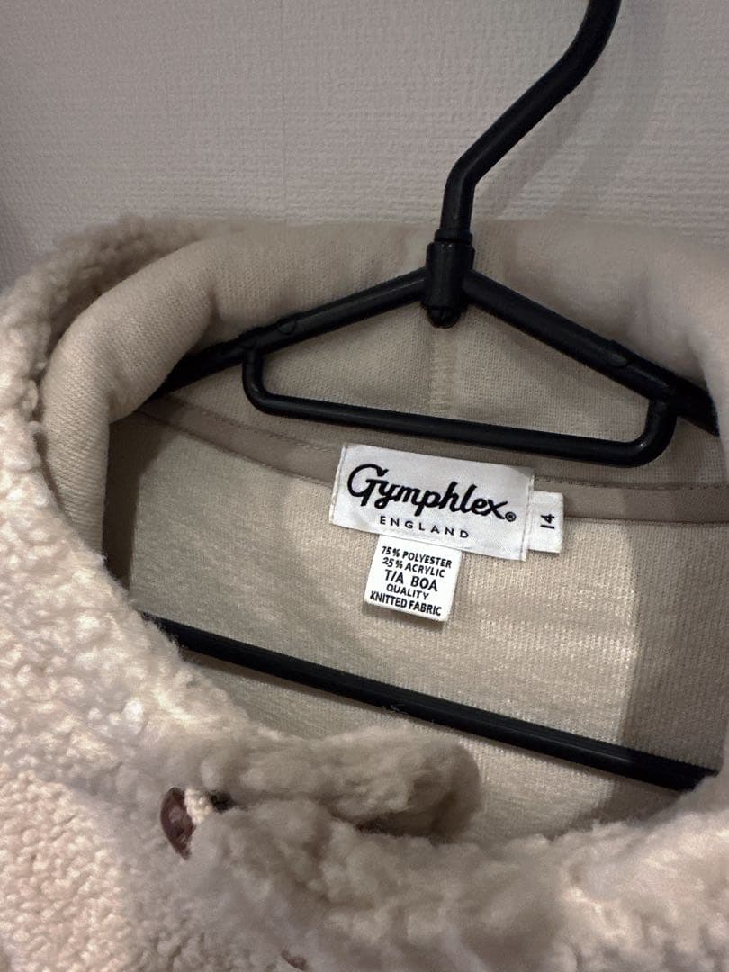 【美品】GYMPHLEX ジムフレックス　アイボリーボアベスト