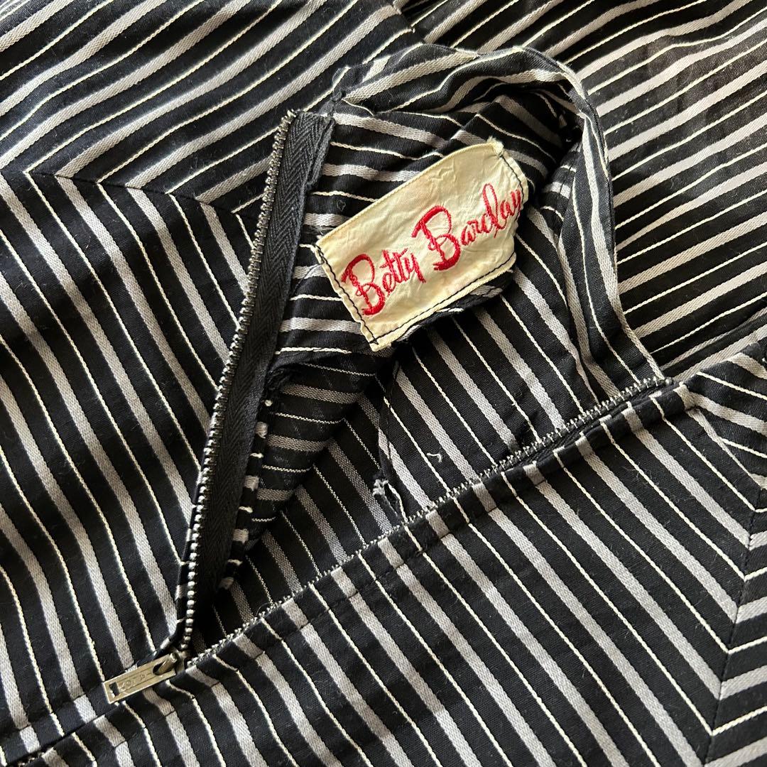 ワンピース 1950s vintage Betty Barclay stripe dress