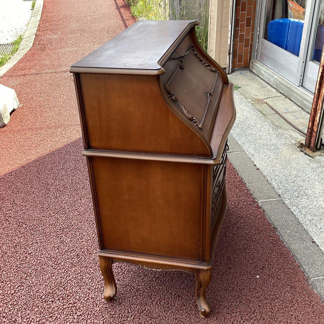 アンティーク　ライティングビューロー　デスク　チェスト　猫足　ビンテージ　西洋