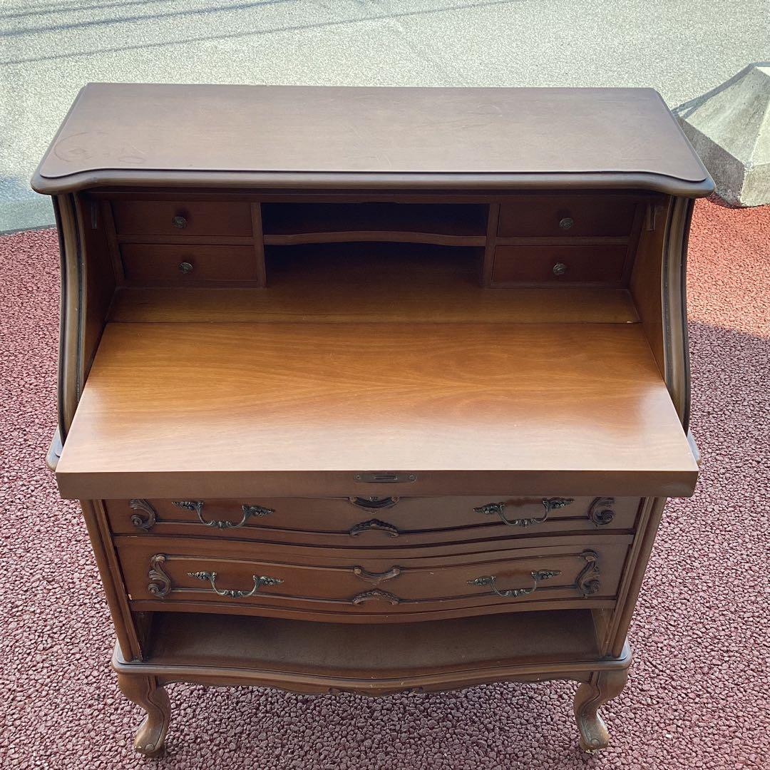 アンティーク　ライティングビューロー　デスク　チェスト　猫足　ビンテージ　西洋