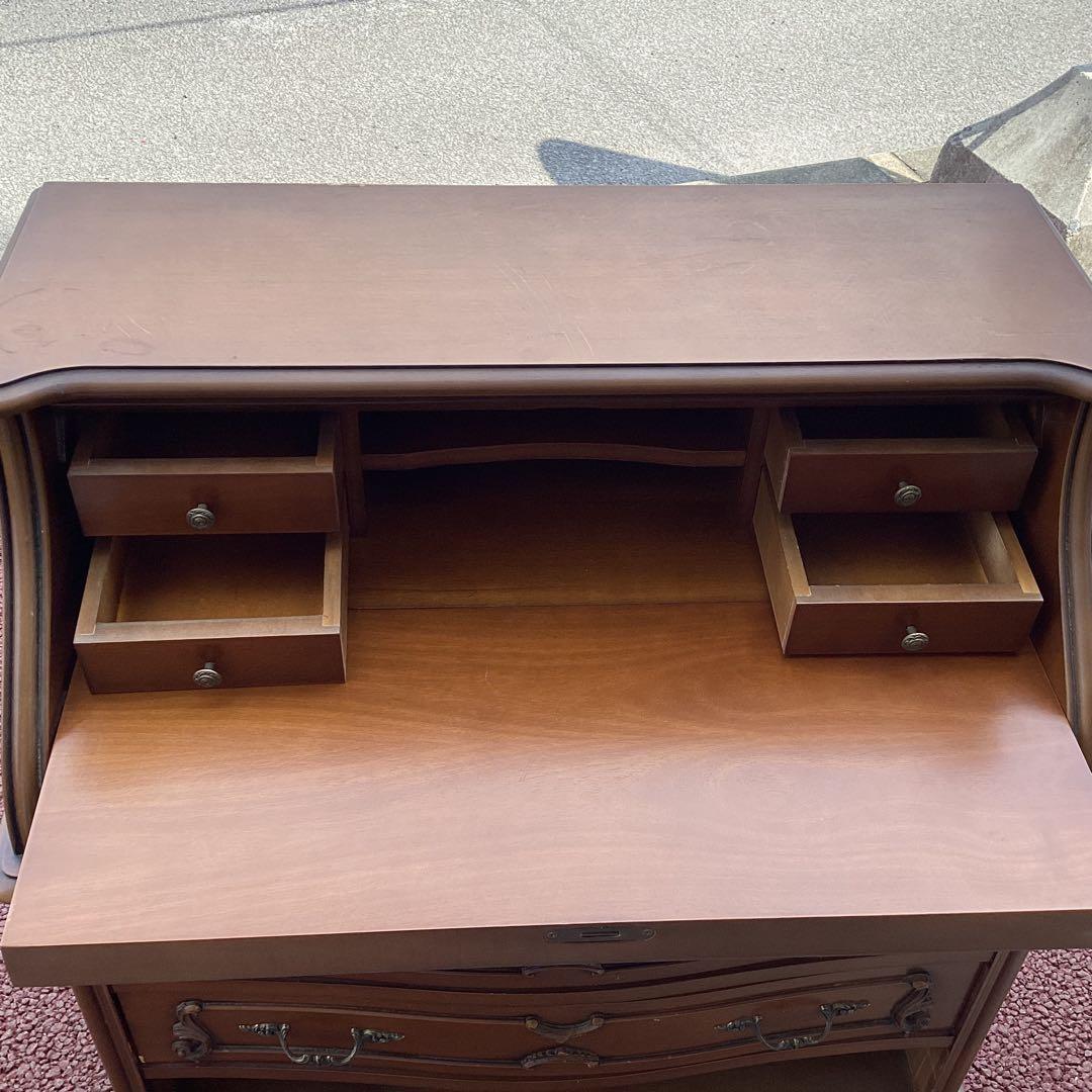 アンティーク　ライティングビューロー　デスク　チェスト　猫足　ビンテージ　西洋