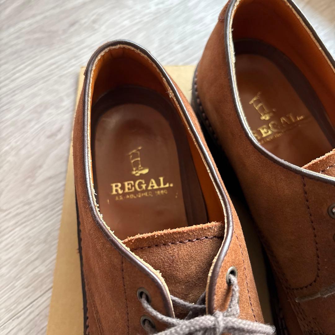 REGAL ブラウン スエード レースアップシューズ