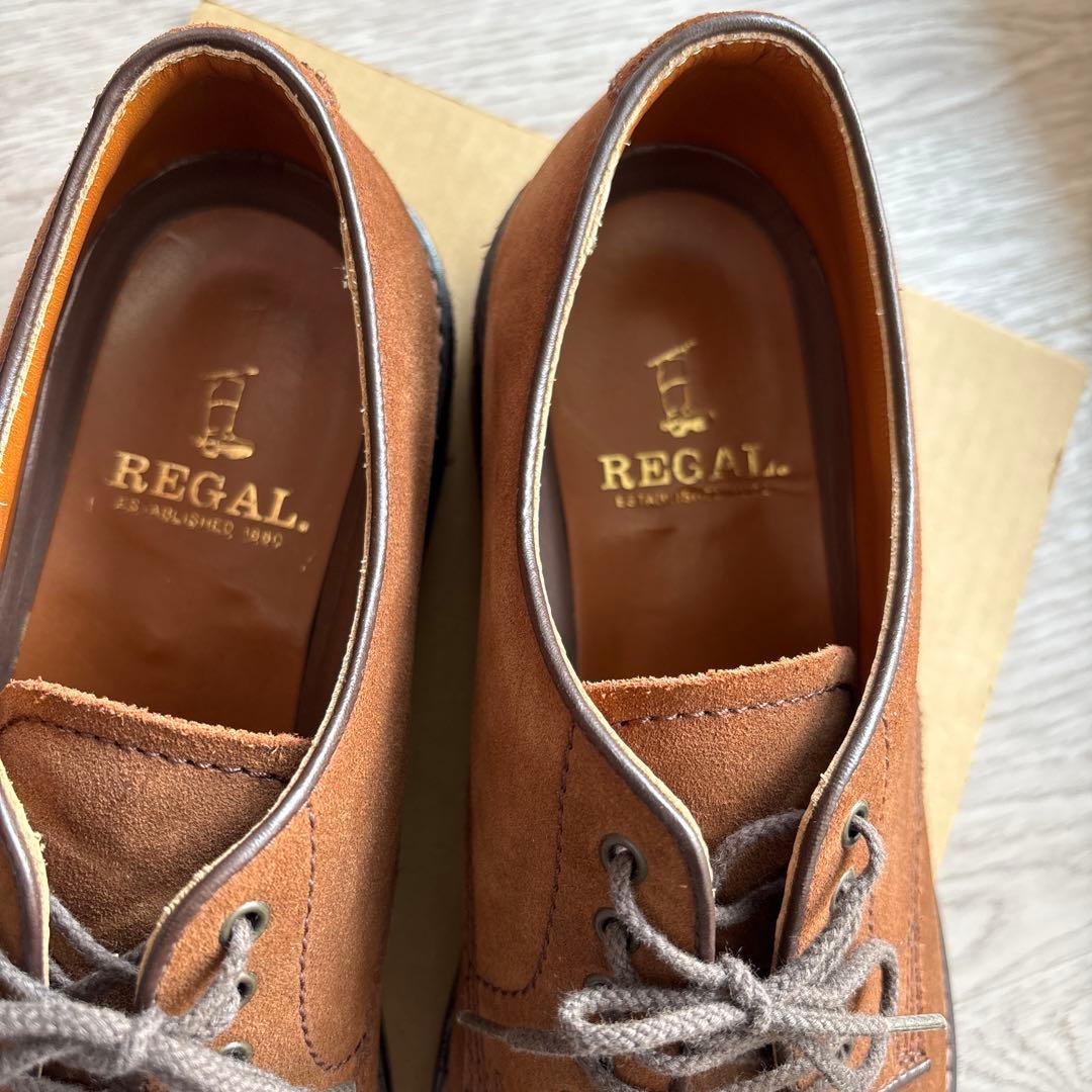 REGAL ブラウン スエード レースアップシューズ
