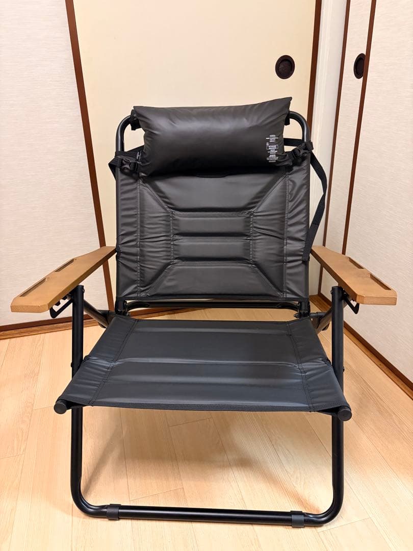 アッソブ リクライニングローローバーチェア　クッション付き