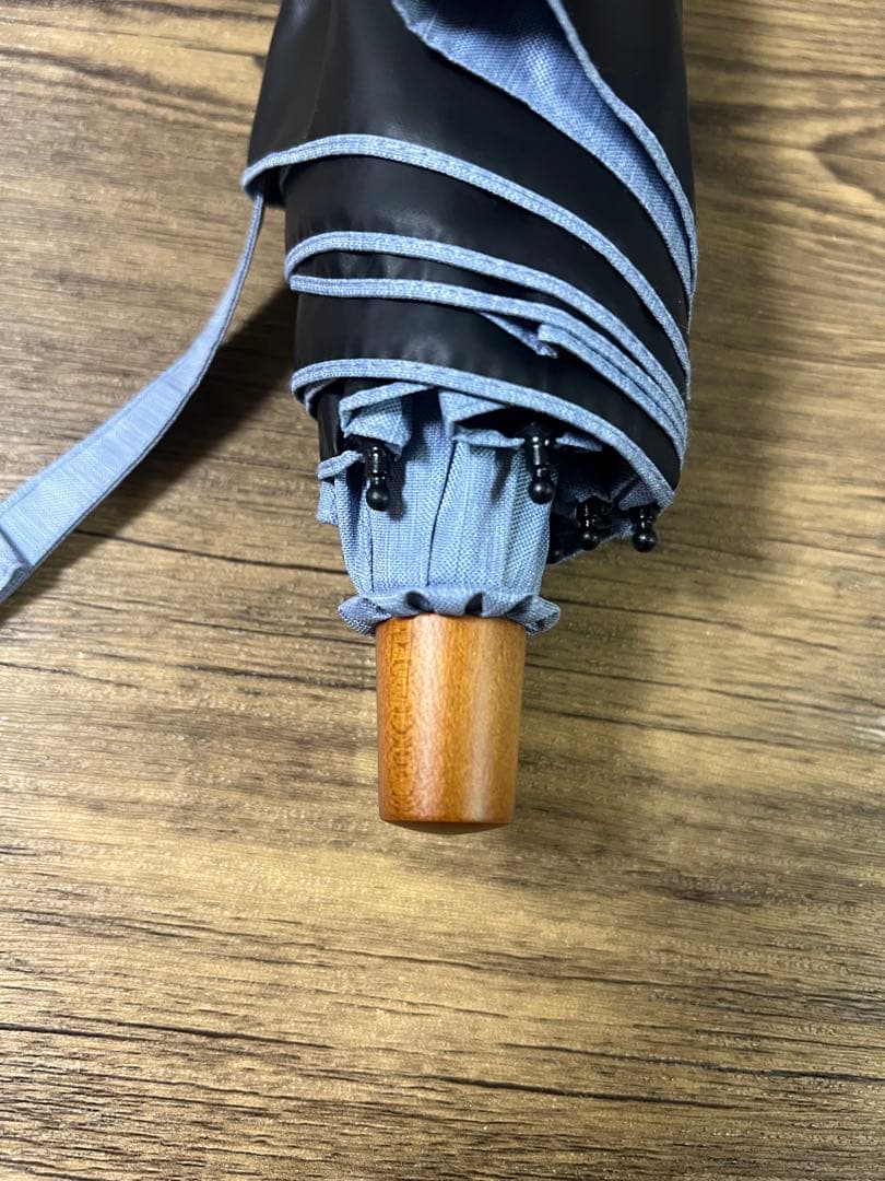 サンバリア100 日傘 2段折り moku (ブルー)