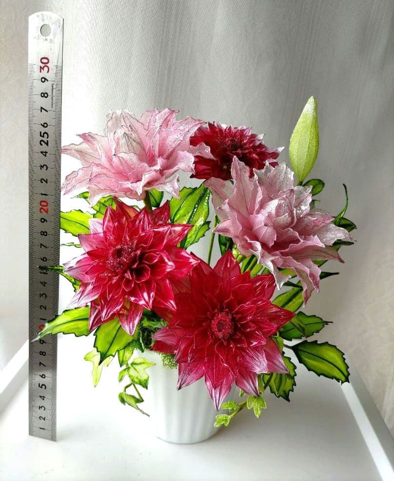 百合とダリア　　　アメリカンフラワー　（ディップフラワー）