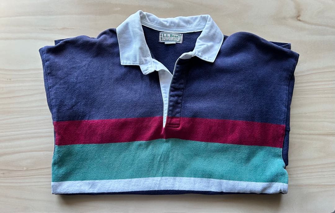 80s-90s L.L.Bean ラグビーシャツsize:M USA製