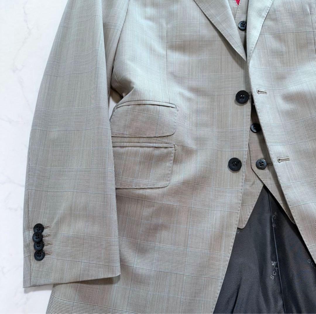 SCABAL オーダースーツ 3ピース グレンチェック　美品