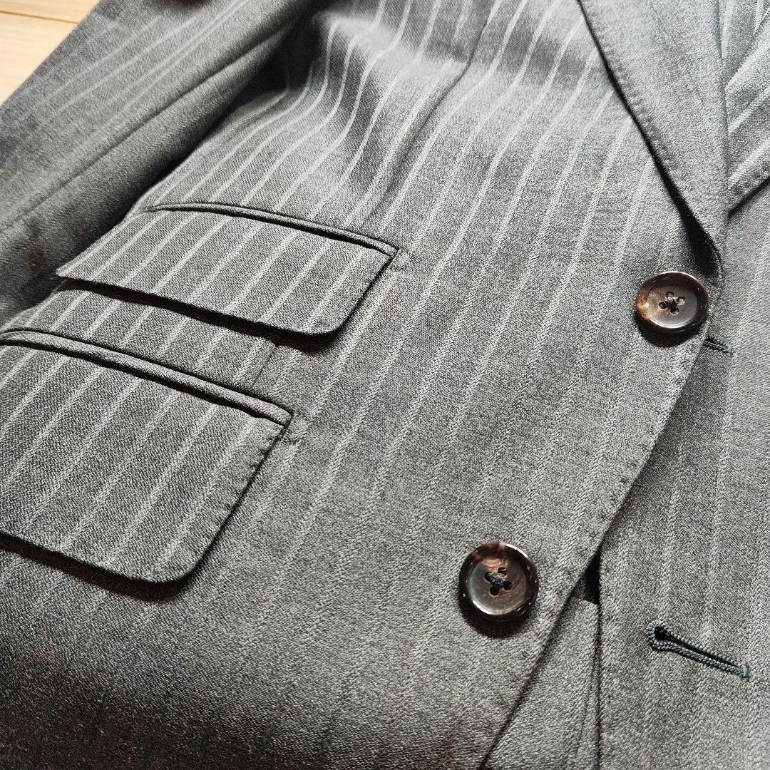 ★麻布テーラー　★William Halstead グレー ビジネススーツ