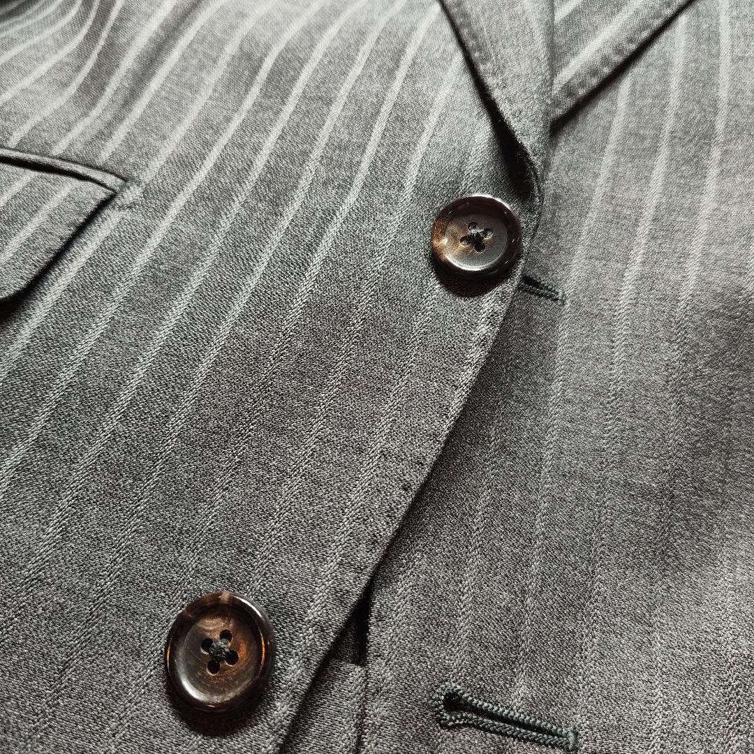 ★麻布テーラー　★William Halstead グレー ビジネススーツ