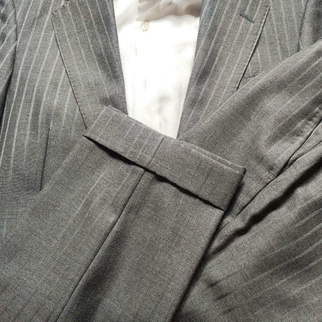 ★麻布テーラー　★William Halstead グレー ビジネススーツ