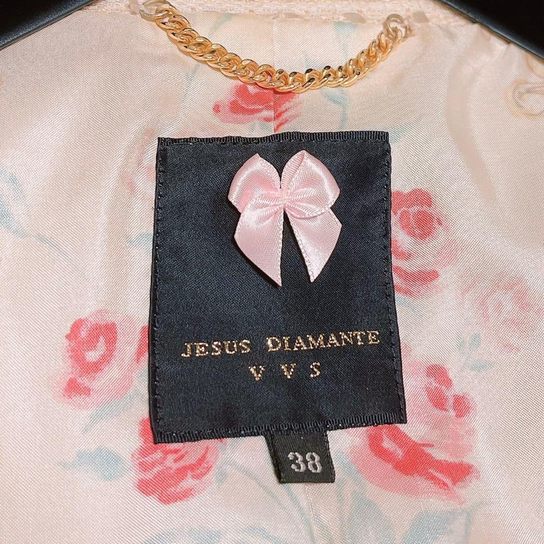 ジーザスディアマンテ レース リボン コート 春 プティ トリアノン ピンク