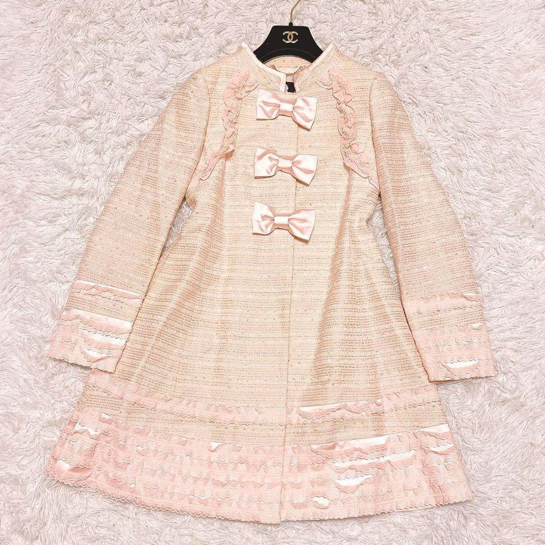 ジーザスディアマンテ レース リボン コート 春 プティ トリアノン ピンク