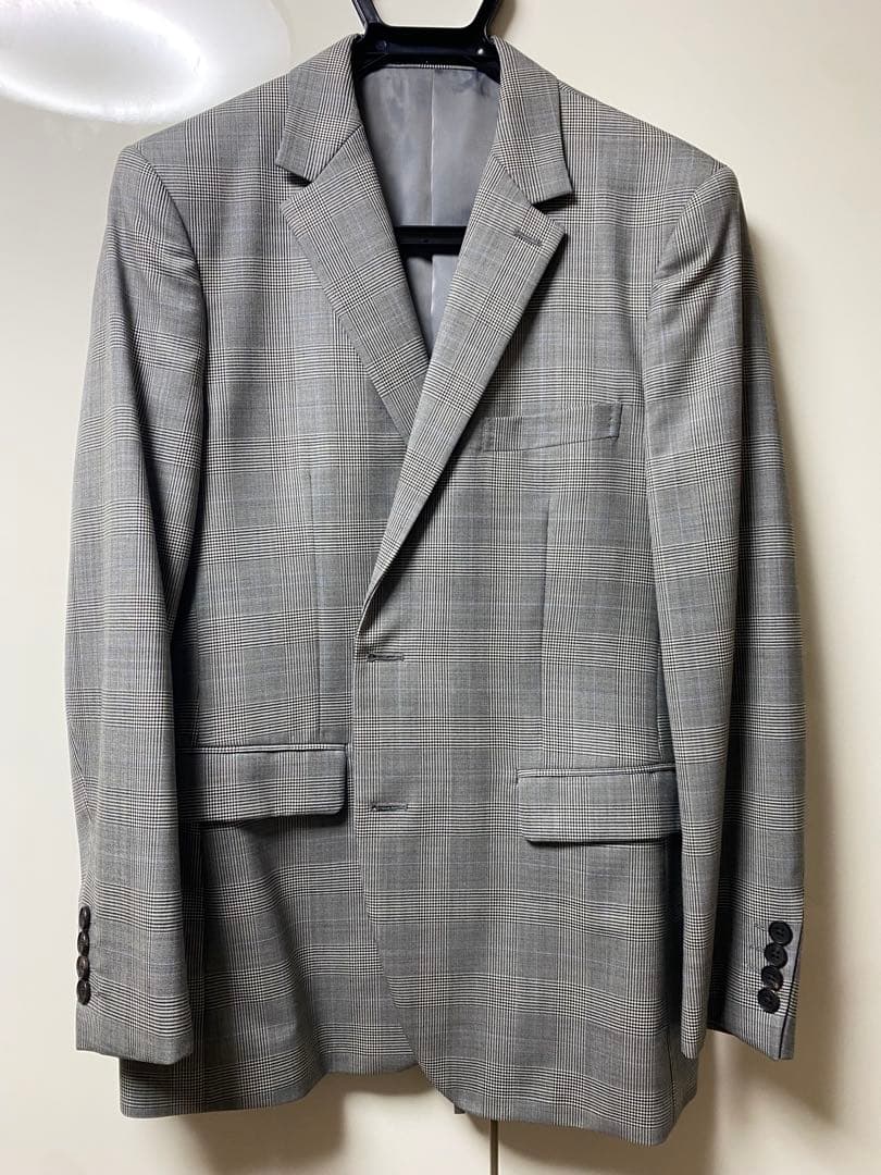 Aquascutum グレー チェック柄 スーツ　AB5