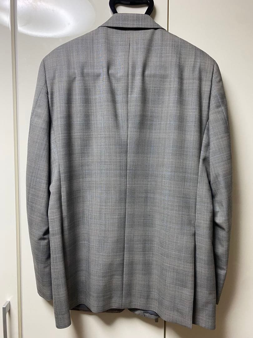 Aquascutum グレー チェック柄 スーツ　AB5