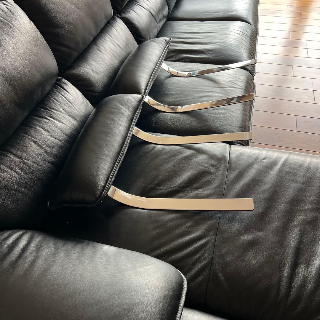 ニトリ　本革カウチソファ　4人掛け