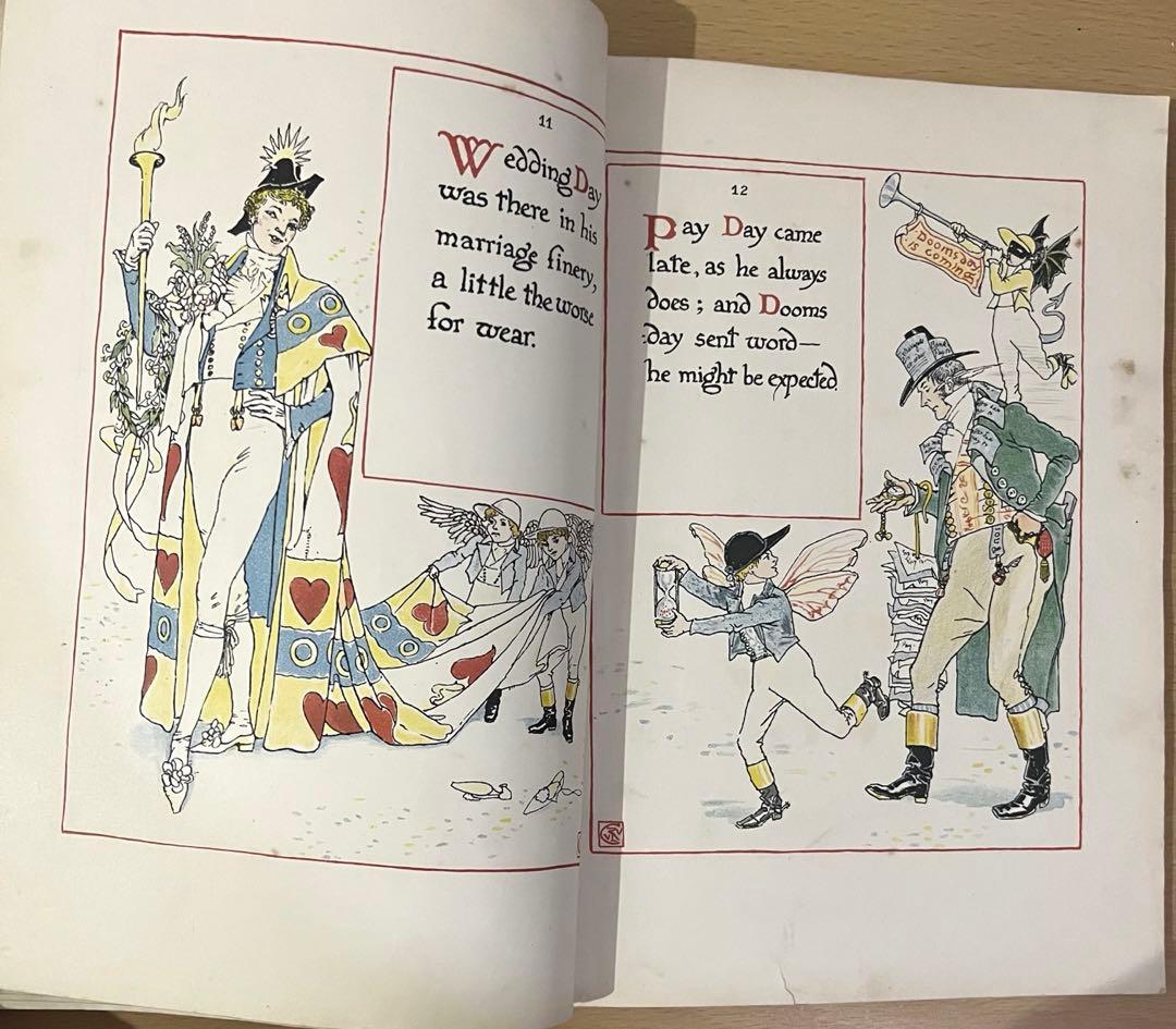 SALE! No441希少 アンティーク 古書 洋書 絵本 ウォルター・クレイン