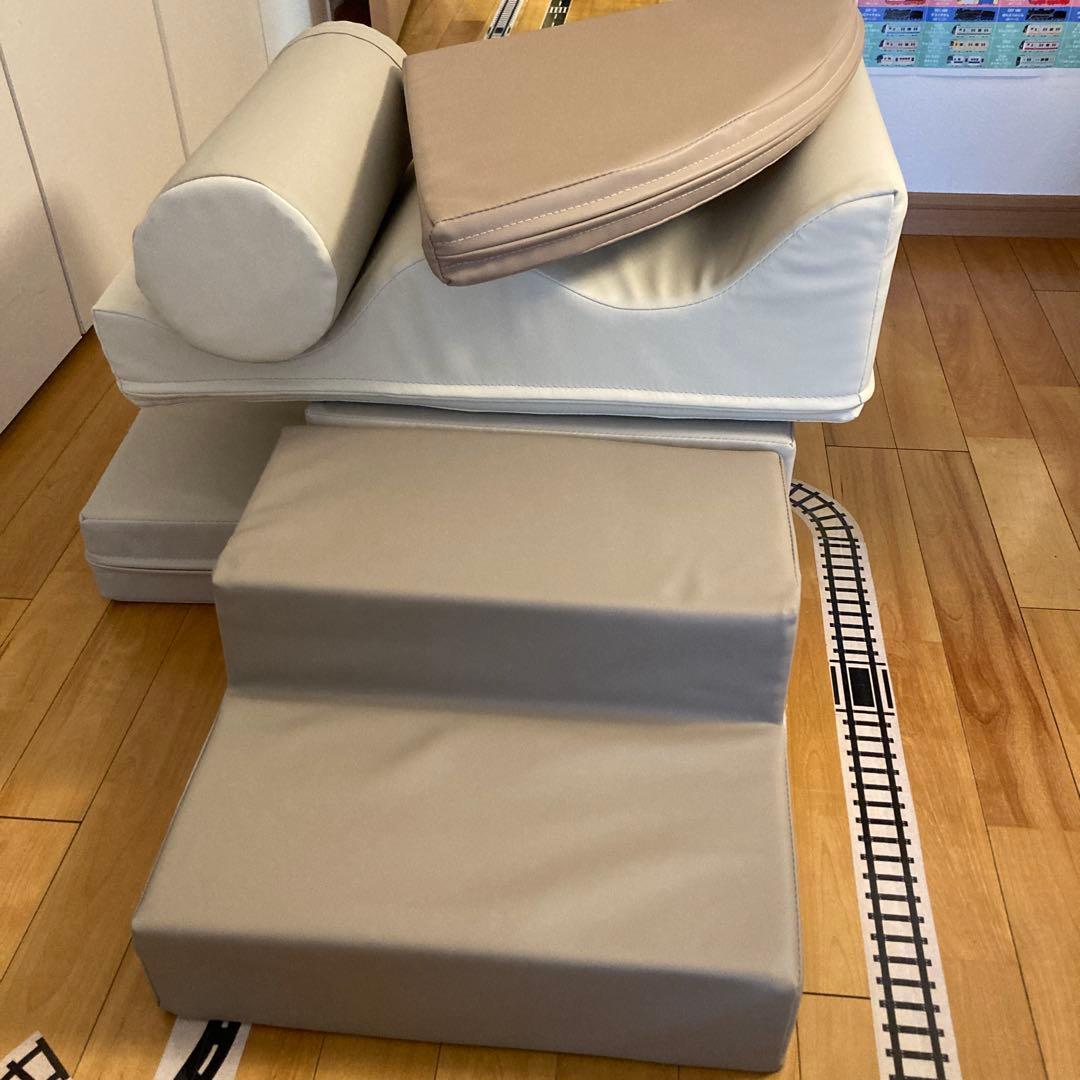 アスレチックブロック ソフトブロック クッション ベビージム キッズ ベージュ