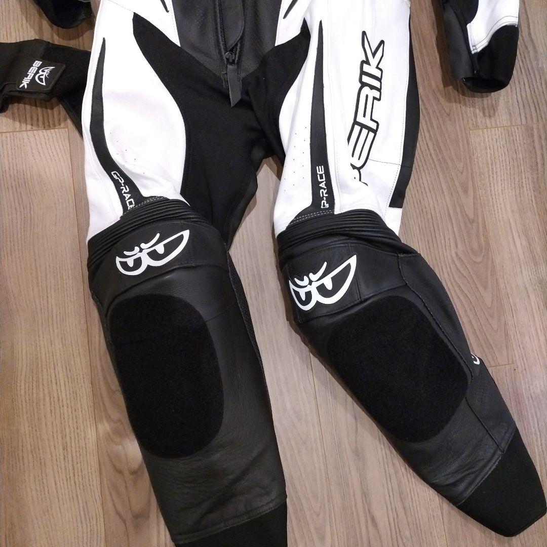 BERIK 2.0 革ツナギ　レーシングスーツ ブラック/ホワイト