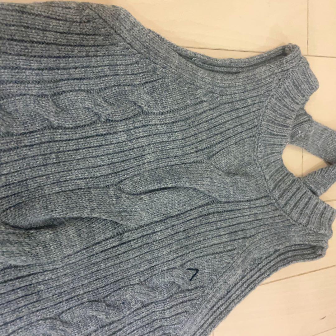 Carmen knit set dress グレー