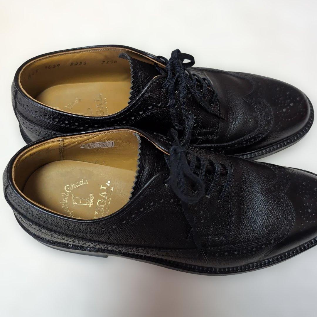 ✧美品【リーガル】インペリアルグレード2235　ウィングチップ黒　25.5EE