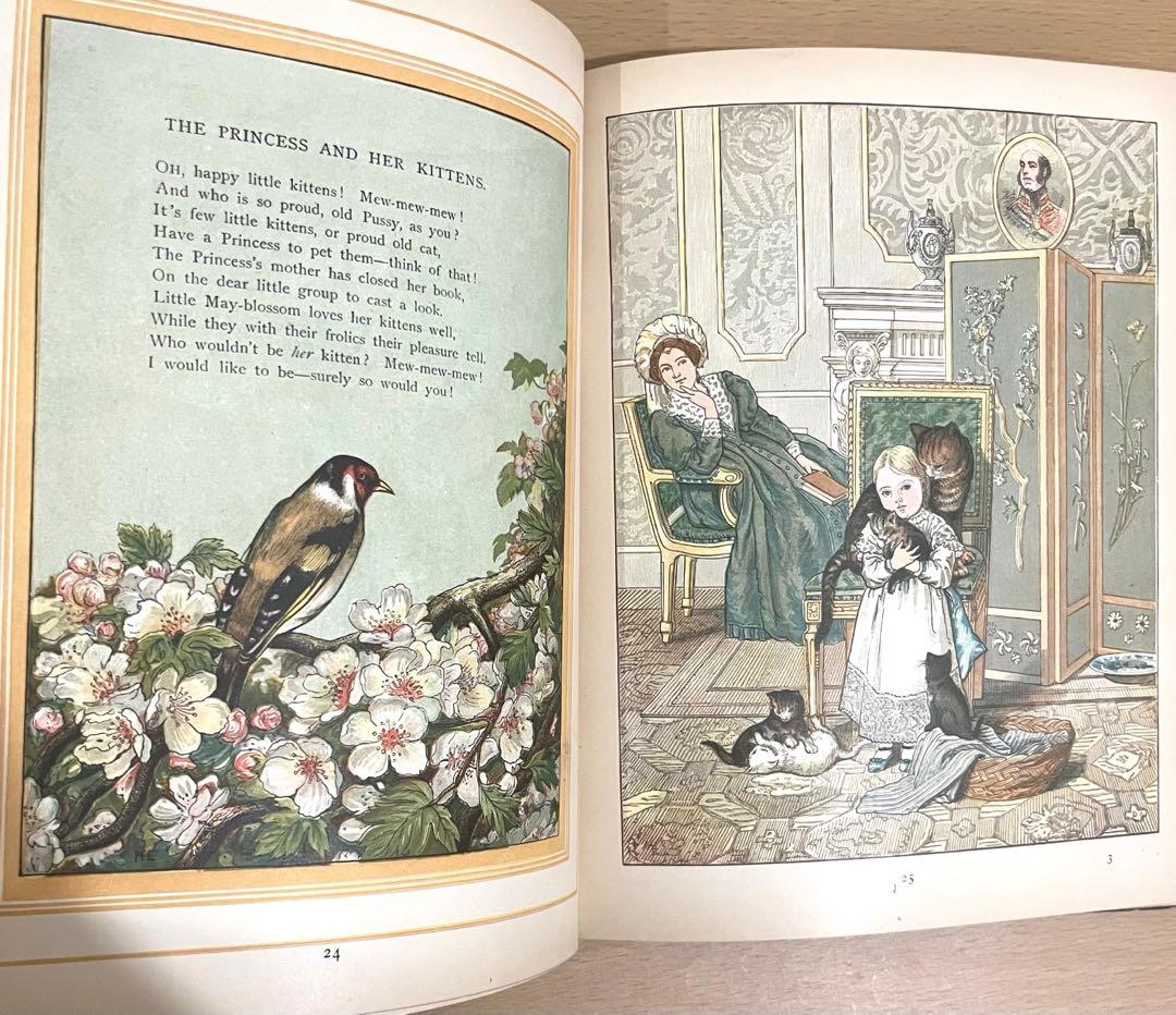 No342希少 アンティーク 古書 洋書 絵本 ビクトリアン 児童書 プリンセス