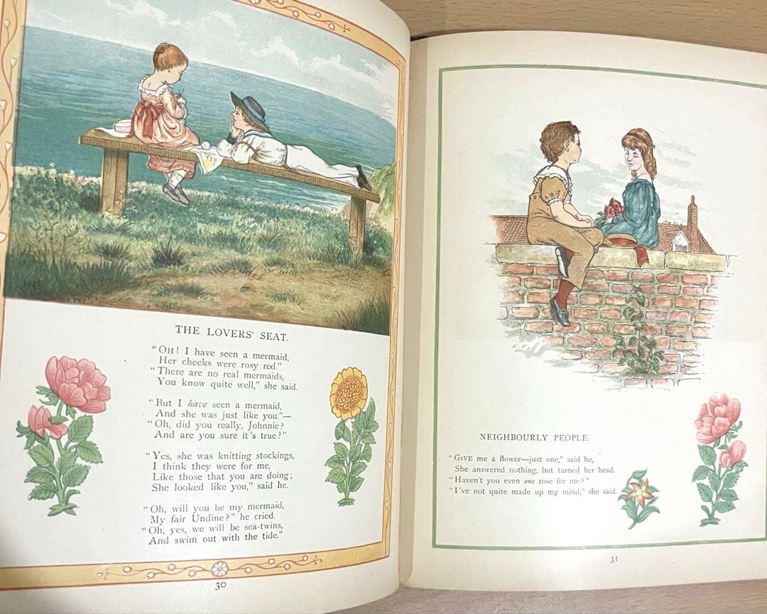 No342希少 アンティーク 古書 洋書 絵本 ビクトリアン 児童書 プリンセス