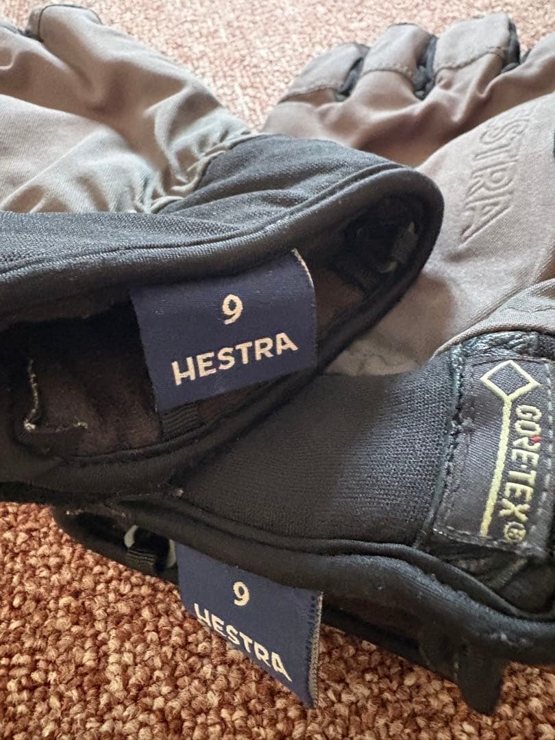 Hestra レザーグローブ サイズ9 ブラウンブラック